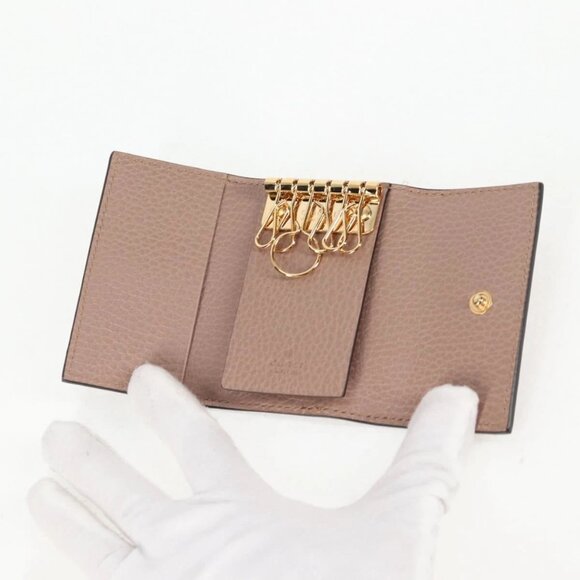 GUCCI GG Supreme Key Case PVC Beige Gold 456118 Auth 138570M - Picture 12 of 15